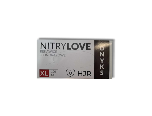 HJR ONYKS Rękawiczki nitrylowe czarne 100szt | XL